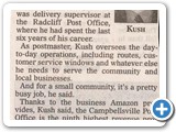 Kush is new Post Master